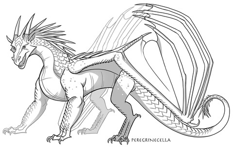 Icewing Dragon Coloring Page